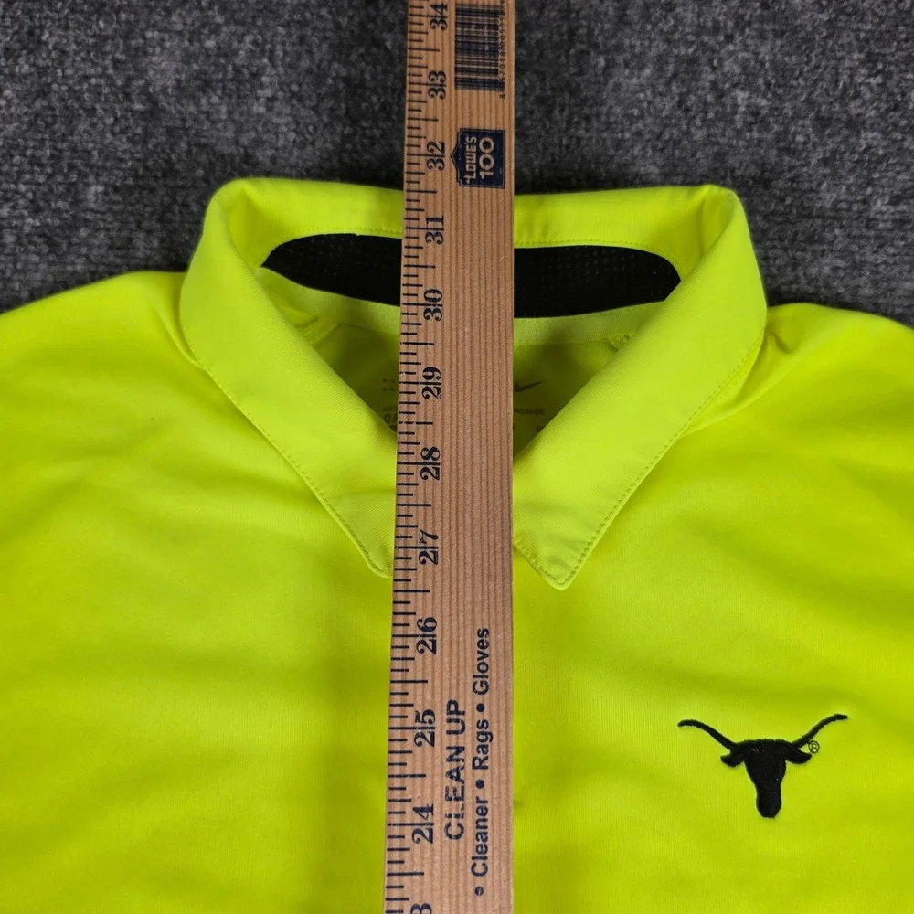 Texas Longhorns Nike Polo Shirt Mens XL Neon Yellow Dri-FIT Golf Tour 639945-702